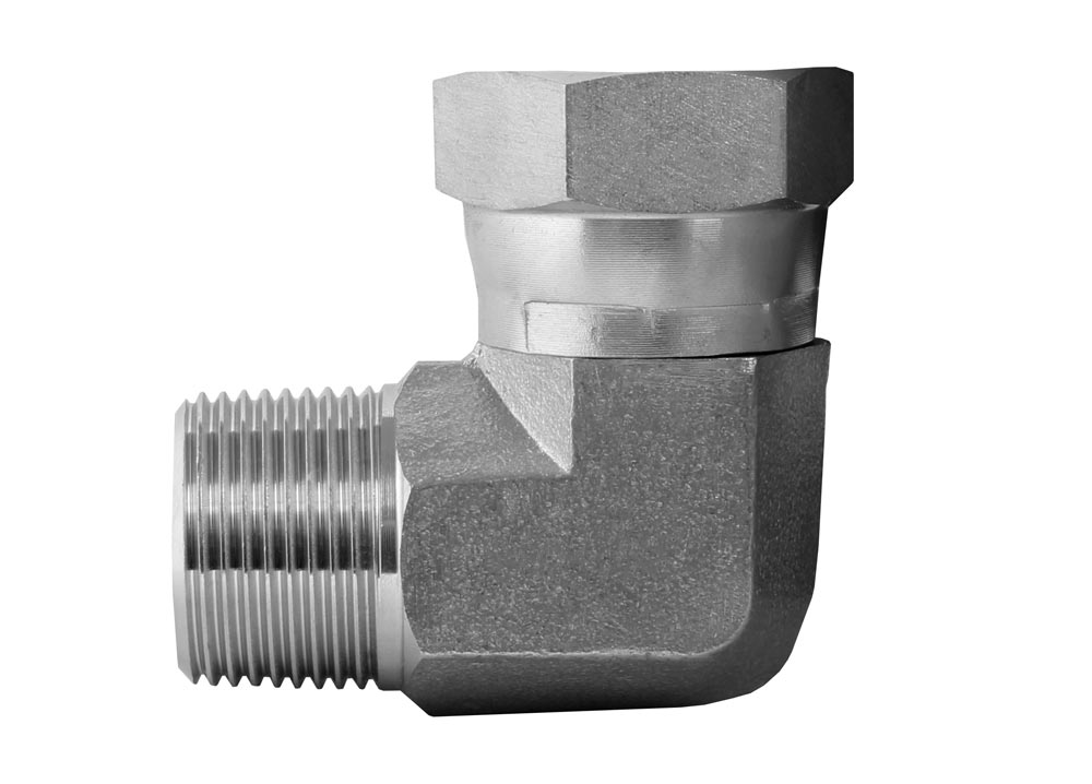 Male NPT x Female NPT Swivel, 90° Street Elbow Swivel, Stainless Steel